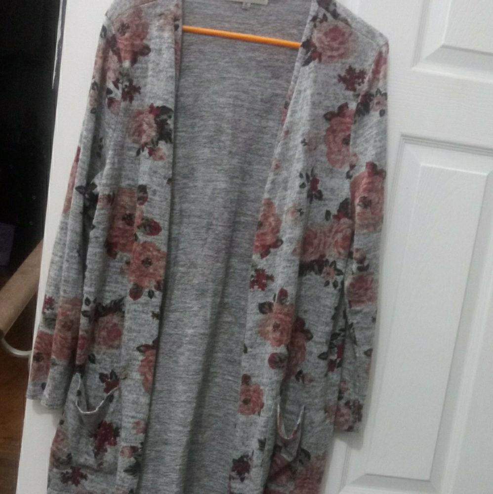 Long Sleeve Floral Sweater